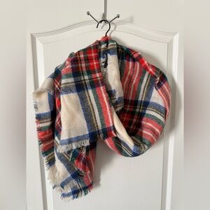 Women’s Blanket Scarf Plaid Multicolor Warm and Cozy  OS